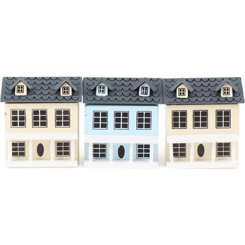Cute Mini House Villa Retro Building Micro Fairy Garden Figurines Miniatures Vintage Home Decor Ornaments DIY