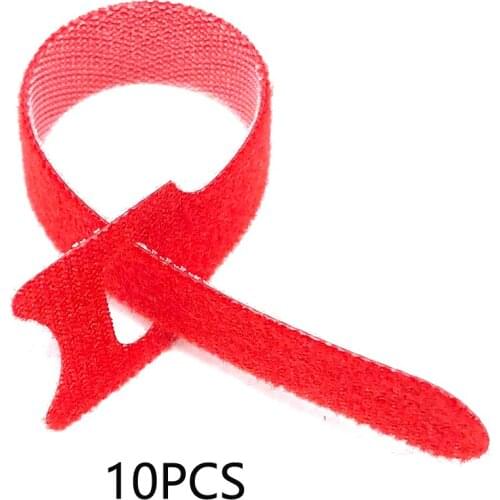 Reusable Cable Ties Management Straps Microfiber fastening cloth, Adjustable Fastener Cable Strap Hook and Loop Cord Ties 10pcs