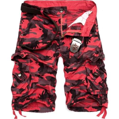 US Size 2020 New Camouflage Loose Cargo Men Cool Summer Military Camo Short Pants Homme Cargo Shorts