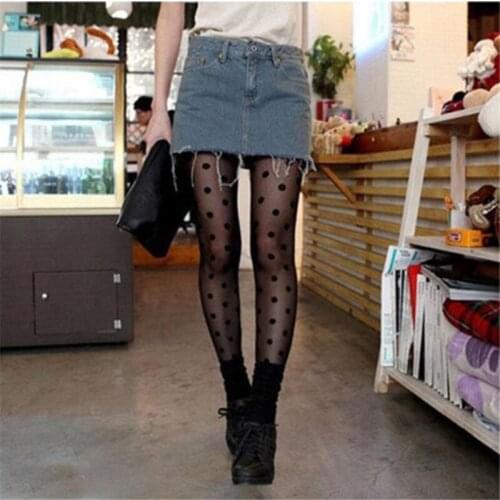 New Ladies Fashion Sexy Polka Dot Pantyhose Tights Hosiery Lingerie New 2019 Hot Sale