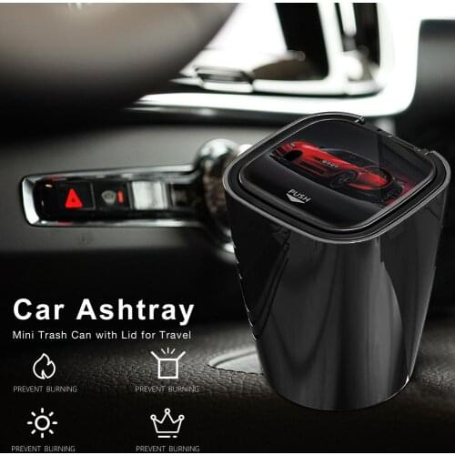 Car Ashtray Portable Mini Trash Can with Lid High Quality car interior for Home Travel Auto Interior Accessories