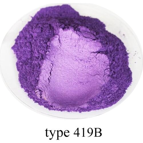 Pearl Powder Pigment Acrylic Paint for Crafts Type 419B Purple 50g Arts Automotive Paint Soap Dye Colorant Mica Powder Pigment