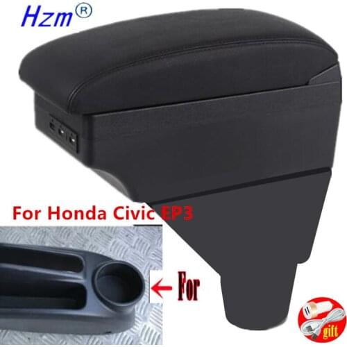 For Honda Civic EP3 Armrest Box For Honda Civic EP3 central Store content box with decoration products USB interfac