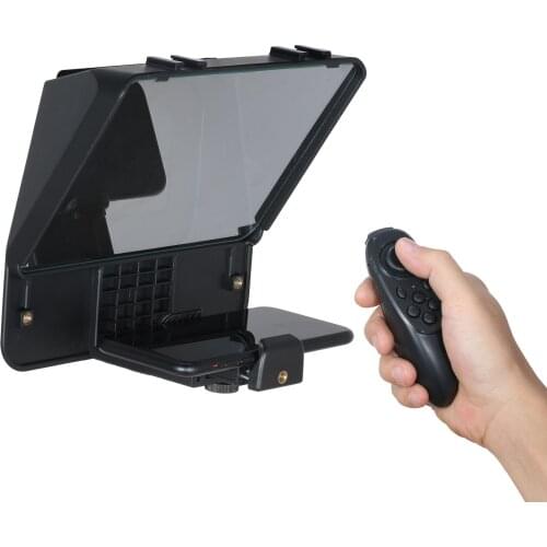 Andoer A10 Portable Smartphone DSLR Camera Teleprompter Prompter Phone Holder Remote Control for Video Recording Live Streaming