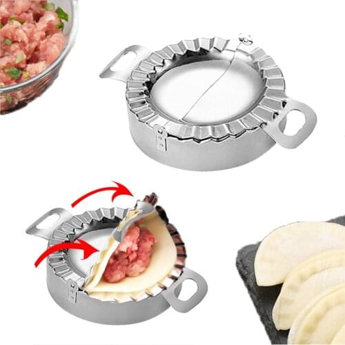 Hand Press Mold For Ravioli Pierogi Cutter Manual Stainless Steel Dumpling Mould Maker Easy Making Dumplings Pastry Tools
