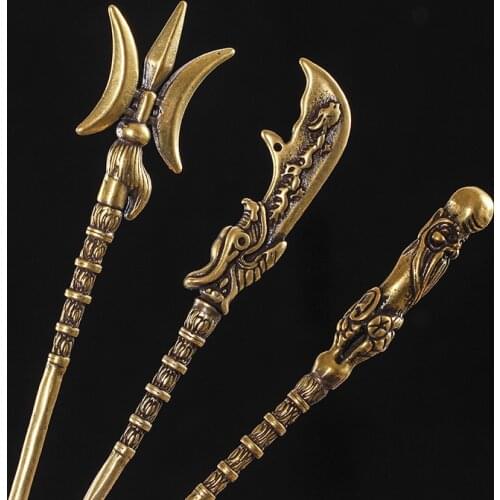 Carved Cigar Pass Needle Brass Cigar Smoker Portable Dredge Loose Cigarette Needle Drilled Portable Cigar Accessories Best Gift
