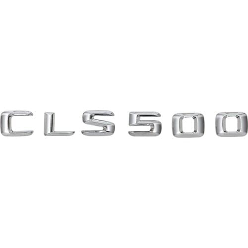 Sliver " CLS 500 " Car Trunk Rear Letters Word Badge Emblem Letter Decal Sticker Stickers for CLS Class CLS500