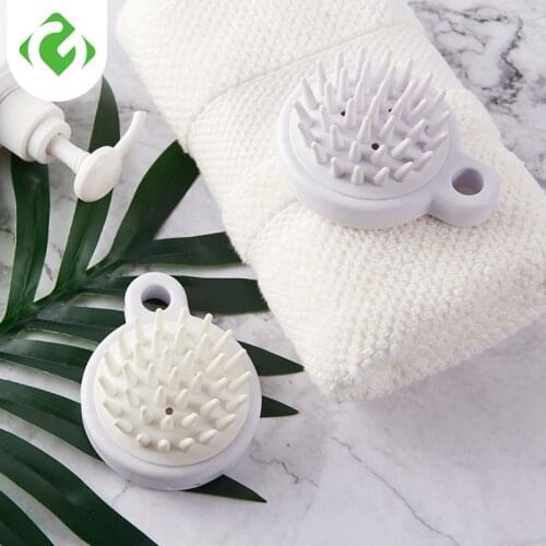 Shampoo brush Bath brush Soft glue Massage Brush Plastic Bathing Cleaning the scalp comb body brush Washing hair Round GUANYAO