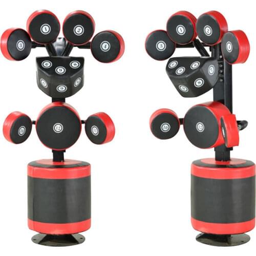 GBQ612 Vertical Standing Boxing Target Multi-Point Punching Bag Fitness Decompression Steel Pipe + Sponge Kick Boxing Equipment