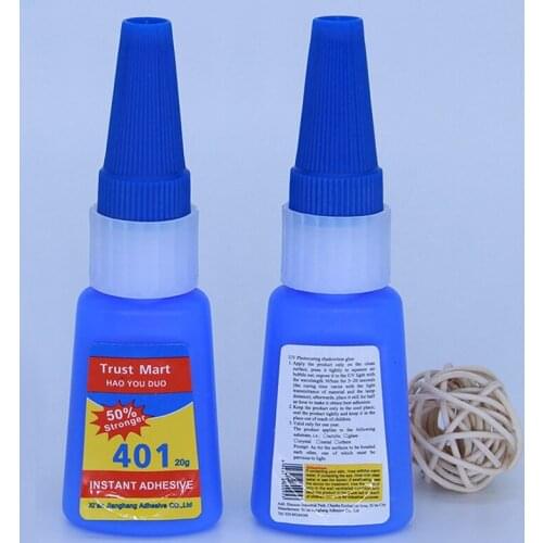 20Ml Liquid Super Glue 401 Instant Strong Glue Bond Leather Wood Rubber Metal Glass Cyanoacrylate Diy Glue