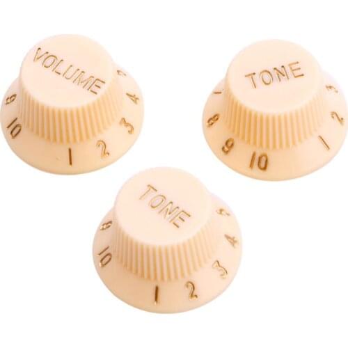 1 Volume 2 Tone Knob Button Guitar Control Knobs For FD ST Cream