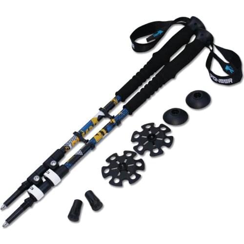 2pcs/lot 240g/pcs Trek Pole Nordic Walking Poles Telescopic Alpenstock Aluminum Alloy Shooting Walking Stick Crutch Senderismo