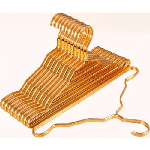 10pcs/lot 42cm Metal Haners Household Hanger Aluminium Alloy Hanger Clothes Hanging Hotel Clothing Store Hanger