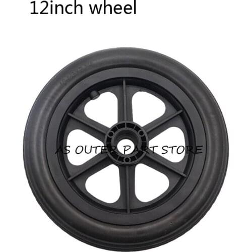 12 Inch PU Wheel Professional Wheelchair Rear Caster Replacement Part Tool 12 1/2x2 1/4 Solid Non Pneumatic Tire Wheel