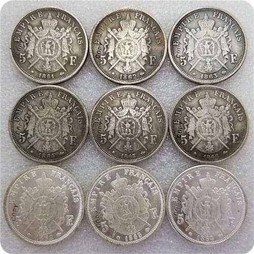 1861-1866 FRANCE 5 FRANC COIN COPY commemorative coins-replica coins medal coins collectibles