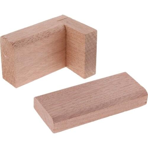 2 Pieces Guitar Neck Blank Block Brace Wood Kit for Acoustic Guitar Luthier DIY