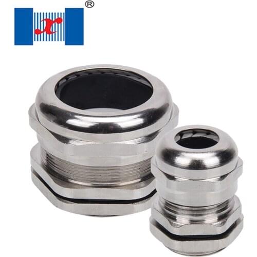 2Pcs M22*1.5 10-14mm Nickle Brass Metal Waterproof Cable Glands Connector