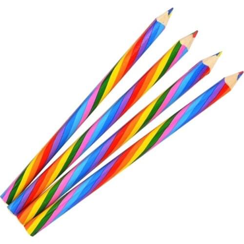 4 PCS Rainbow Colored Pencils for Kids Assorted Colors for Drawing Coloring Sketching Pencils For Drawing Stationery