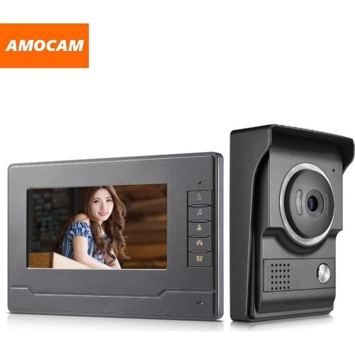 7 inch Monitor Video Door Phone Doorbell system Video Intercom interphone system for Home villa 1-IR camera 1- LCD screen