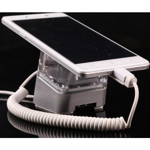 Mobile Phone Anti-thef Display Acrylic Holder Charging Display Stand Type C Micro USB 5S Charge Cable Cellphone charge no alarm