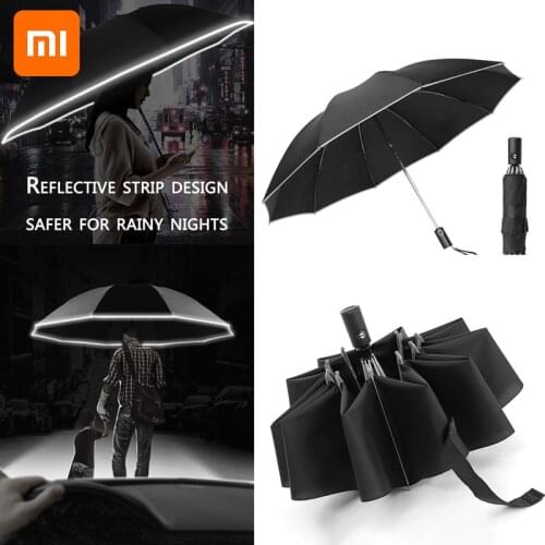 Xiaomi UV Folding Automatic Umbrella Rain Wind Resistant Trip Umbrellas Portable Reverse Umbrella for Xiaomi Ecological Chain