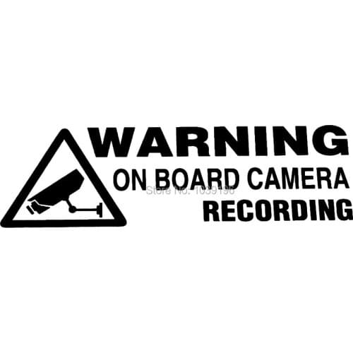 Car Styling New Fashion Style Warning Camera Recording Car Accessory Funny Creative Reflective Stickers Car Whole Body Decal