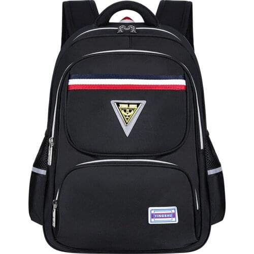 Black Backpack Schoolbag Children School Bags for Teenagers Boys Girls Big Capacity Waterproof Satchel Kids Book Bag Mochila