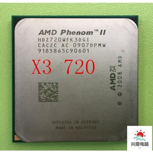 For AMD Phenom II X3 720 CPU Processor Triple-Core 2.8Ghz 6M 95W 2000GHz Socket AM3 AM2+ 938 pin working 100% Free Shipping