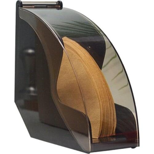 Drip Coffee Filter Paper Holder with Cover V60 Cone Filter Paper Box Storage Rack Dust Coffee Tools Dust-Proof With Cover