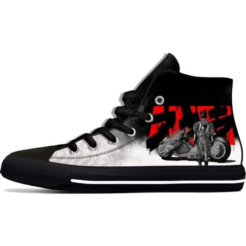 Japanese Anime Akira Synthwave Fashion Classic Casual Canvas Shoes High Top Lightweight Breathable 3D Print Men Women Sneakers