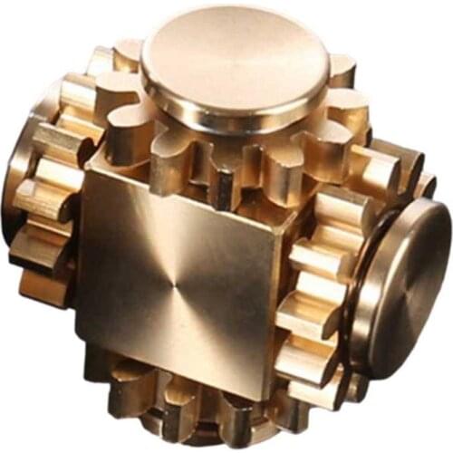 Fingertip Gyro Gear Linkage Cube Pure Copper Finger Mechanical Gyro Adult Decompression Toy Gift Adult Decompression EDC Toys