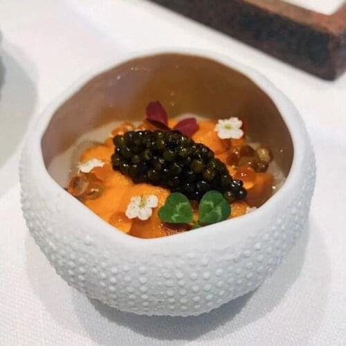 Simple White Granule Ceramic Bowl Western Food Salad Dessert Bowl Shaped Ceramic Dishes Kitchen Utensils Porcelain Home Decor