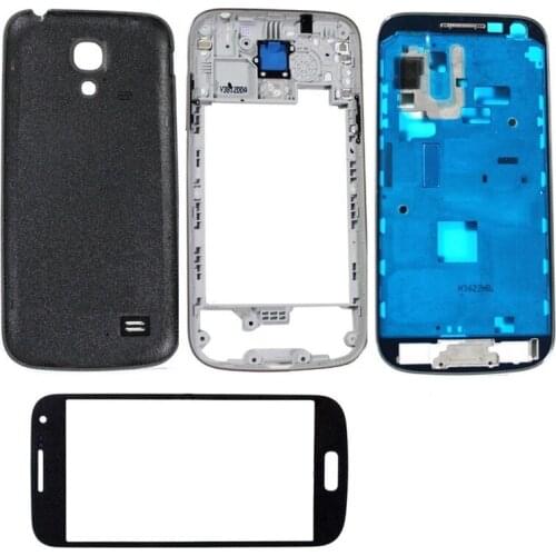 RTBESTOYZ Housing Full Front Bezel+Middle Frame +Back Cover+Buttons+Outer glass For Samsung Galaxy S4 Mini i9195 I9190 i9192