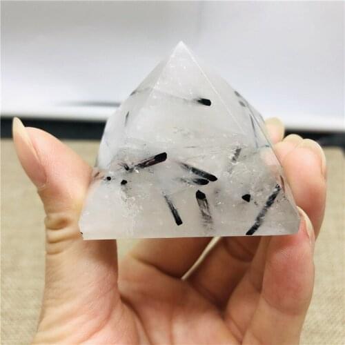 NATURAL RARE Tourmaline QUARTZ CRYSTAL pyramid HEALING