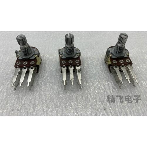 Original New 100% RK16 single potentiometer with switch B300K shaft length 15mm