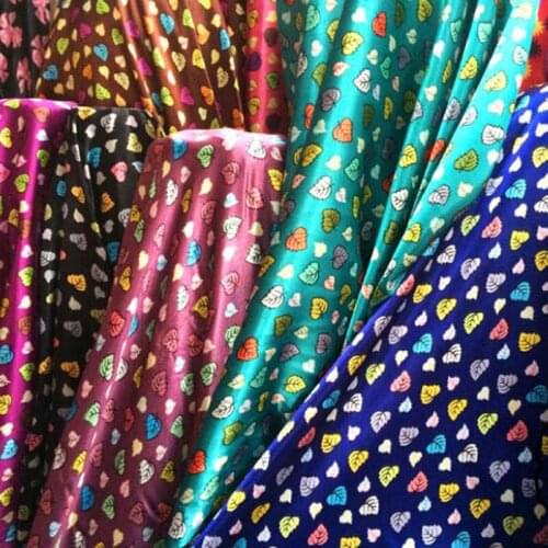 Tissue craft Soft Satin fabric leaf DIY Lining Material craft flower glossy Polyester Charmeuse Fabric 100CM