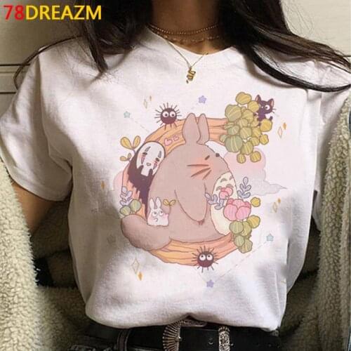 Totoro Studio Ghibli t shirt t-shirt female kawaii harajuku couple clothes couple ulzzang t shirt t-shirt harajuku