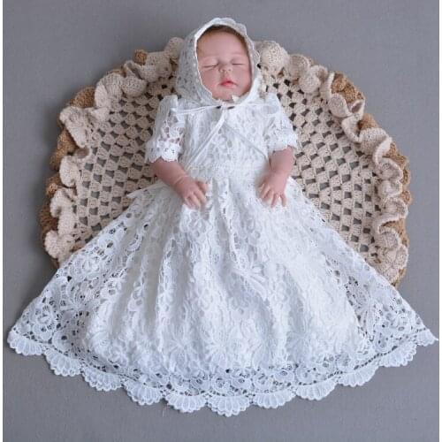 2pcs/set Baby Girl Dress 3-24 Months Long Tulle Infant Pageant Gowns For 1 Year Birthday Wedding Christening Baptism Clothes