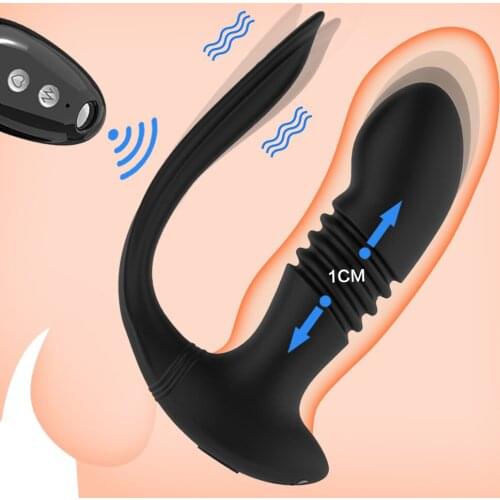 Vibrating Prostate Masturbators Erotic Massager Thrusting Dildo Vibrators For Men Remote Control Anal Vibrator Sex Toys For Men