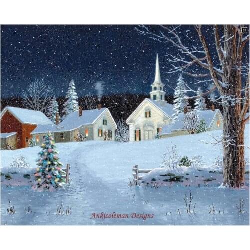 Embroidery Counted Cross Stitch Kits Needlework - Crafts 14 ct DMC DIY Arts Handmade Decor - Christmas Lights