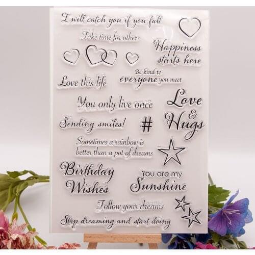 YPP CRAFT Love Transparent Clear Silicone Stamps for DIY Scrapbooking/Card Making/Kids Crafts Fun Decoration