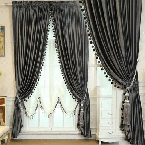 Italian Velvet Shade American Curtains Super Soft Velvet Curtains for Bedroom Living Room Curtains classical decoration curtain