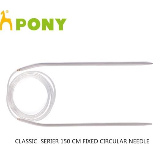 1 Piece Pony Classic 150cm Aluminum Fixed Circular Knitting Needle