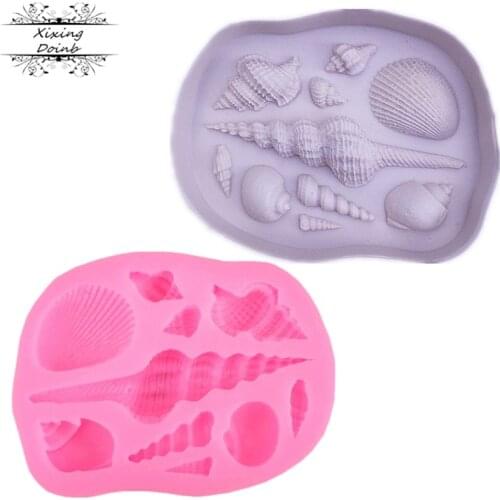 1Pcs Silicone mold DIY Seashell beach soft candy cake decoration Chocolate Mold kitchen accessories tools