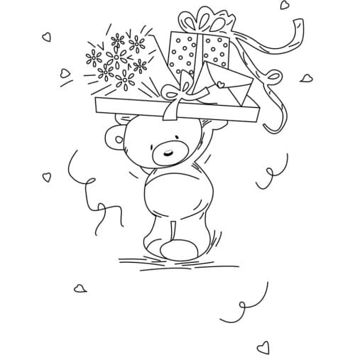 10x8 Cubs take gifts TBig ice cream ransparent Clear Stamps Silicone Seals for DIY scrapbooking photo album Card Making