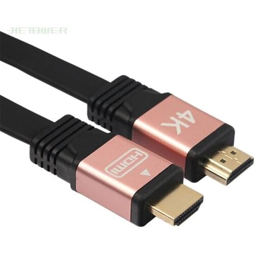 20pcs/lot 1m/1.8m/3M/5M/10M HDMI Cable V2.0 with 4K 30AWG HD 18Gbps 3D Audio Return Ethernet HDMI Flat Cable Home Gaming Xbox