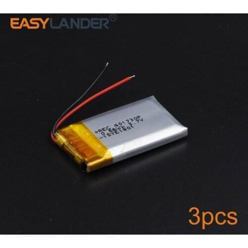 3pcs/Lot 3.7V 150mAh Polymer Li-ion Battery For bluetooth headset Bracelet Wrist Watch pen PSP PDA MP3/MP4/Game Player 401730