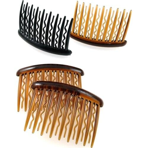 5pcs Plastic Hair Side Combs French Hair Comb Straight Teeth Hair Clip For Women Girls Wedding Party Hair Styling Accessories