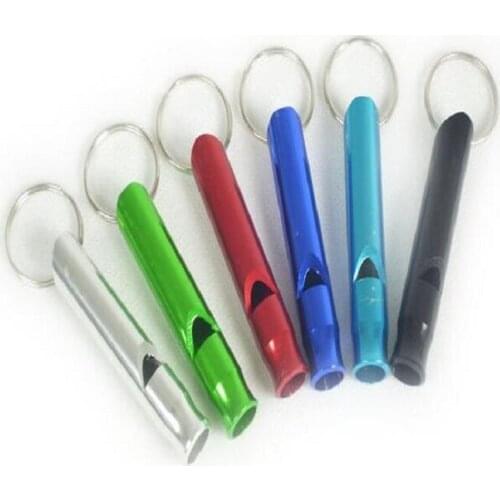 50pcs/lot Aluminum alloy Whistle Sports Training Outdoor Camping Hiking Emergency Survival Tool