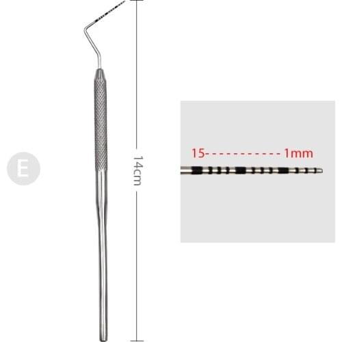 6pcs Dental Stainless Steel Periodontal probe with Scaler Explorer Instrument Tool Endodontic Dental Equipment Free Shipping